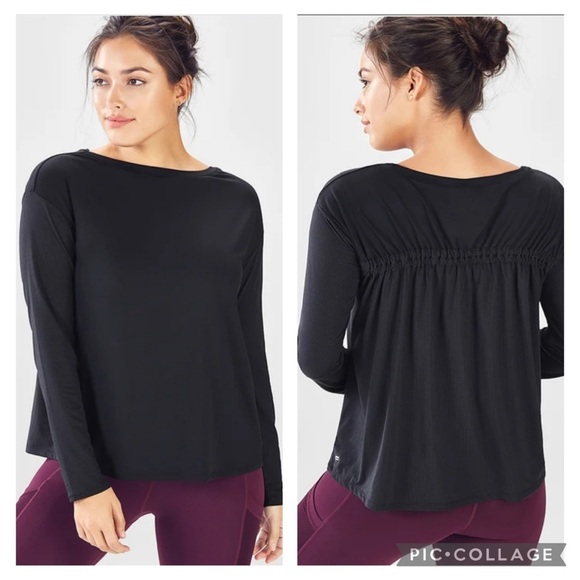 Fabletics Tops - Fabletics Cashel Long-Sleeve Cinched Back Top Large